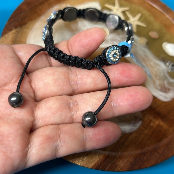 🖤NWT💕Sapphire Crystal Oval Shamballa Bracelet - Picture 4 of 12